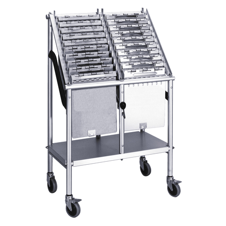 OMNIMED 3 Tier Wheeled Chart Carrier File Cart 263830
